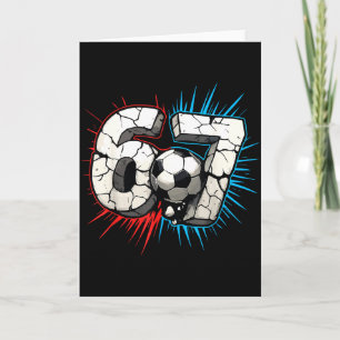 Cartão 67 Jogador de Futebol Six Seven Meme 67 Crianças E