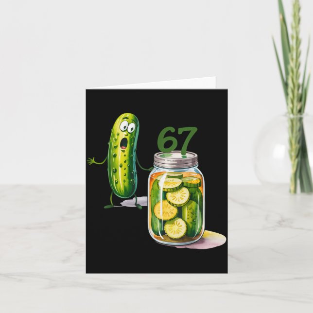 Cartão 67 Meme Ckle Surprise A Jar Of Sliced Ckles Cuber  (Frente)