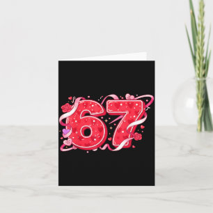 Cartão 67 Meme de Sorvete Drip Engraçado Seis Sete Dia do