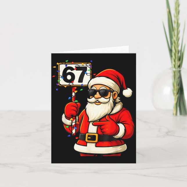 Cartão 67 Meme Funny 6-7 Six Seven Christmas For Men Wome (Frente)