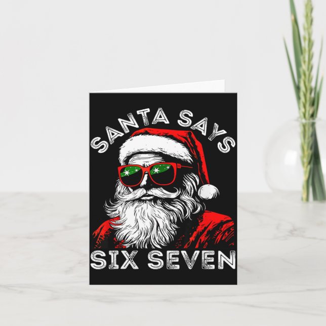 Cartão 67 Meme Funny Six Seven Christmas 6-7 Meme Santa 6 (Frente)