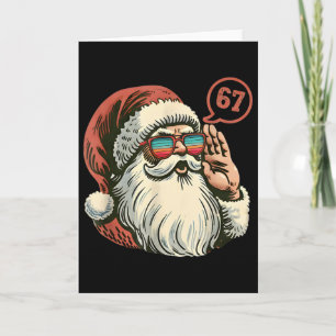 Cartão 67 Meme Legal Papai Noel Retro Papai Noel 6 7 Engr