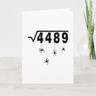 Cartão 67 Meme Math Teacher 6 7 Halloween Spiders Square