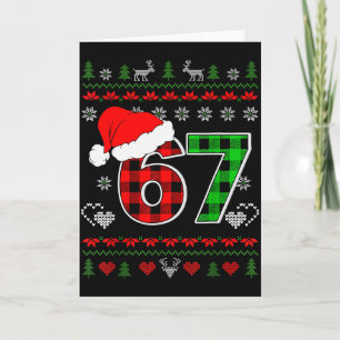 Cartão 67 Meme Natal Six Seven Xmas Suéter Feio Homens