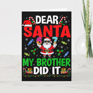Cartão 67 Meme Querido Papai Noel Meu Irmão Fez Isso Nata