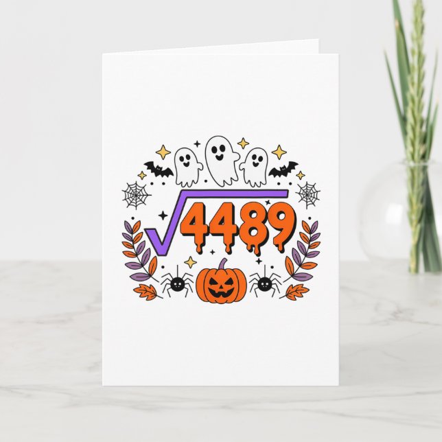 Cartão 67 Meme Raiz Quadrada 4489 Teen Six Seven Gíria Ma (Frente)