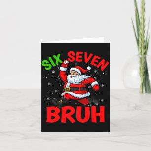 Cartão 67 Meme Seis Sete Bruh Papai Noel Beisebol Diverti