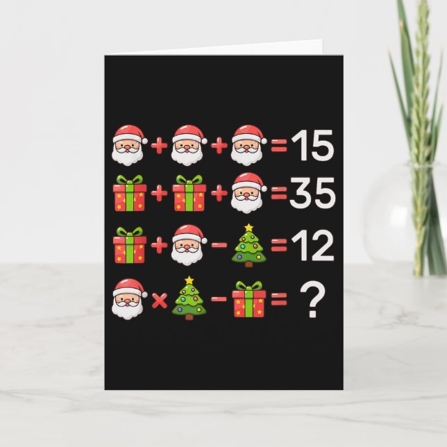 Cartão 67 Meme Seis Sete Equação Matemática de Natal Xmas (Frente)