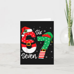 Cartão 67 Meme Seis Sete Para Crianças Mulheres Homens Me