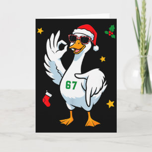 Cartão 67 Meme Silly Goose 6 7 Divertido Seis Sete Natal