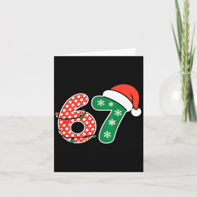 Cartão 67 Meme Six Seven Funny Christmas 6 7 Meme Men Wom (Frente)