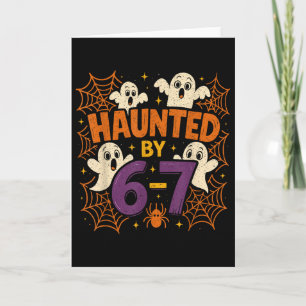 Cartão 67 Meme Tendência Halloween Divertido Seis Sete Ge
