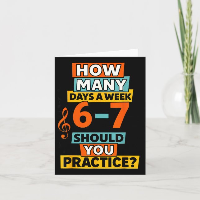 Cartão 67 Music Teacher Meme Funny Musician Slang For Tea (Frente)