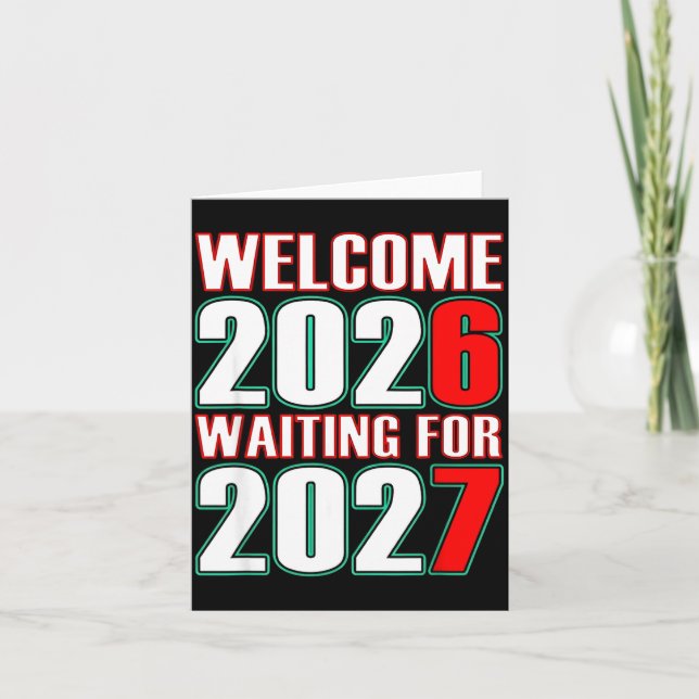Cartão 67 New Year Welcome 2026 Trendy Gen Alpha Slang  (Frente)