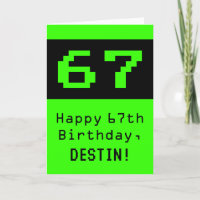 67.o aniversário: Nerdy / Geeky Style "67" e Nome