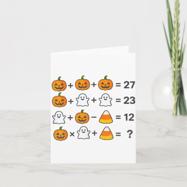 Cartão 67 Order Operations Math Teacher Halloween Costume (Frente)