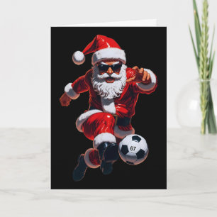 Cartão 67 Papai Noel do Futebol Six Seven Meme Natal Espo