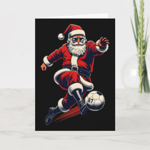 Cartão 67 Papai Noel Futebol Six Seven Meme Natal Esporte