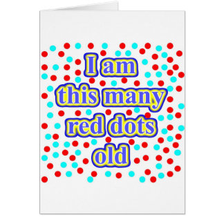Cartão 67 pontos vermelhos velhos