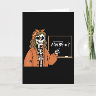 Cartão 67 Professor de Matemática Esqueleto Halloween Rai