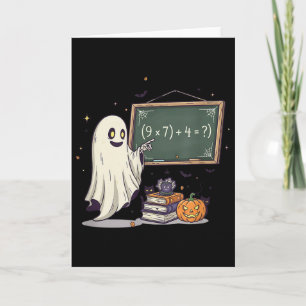 Cartão 67 Professor Fantasma de Halloween Seis Sete Meme