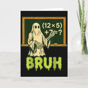 Cartão 67 Professor Fantasma de Halloween Seis Sete Meme