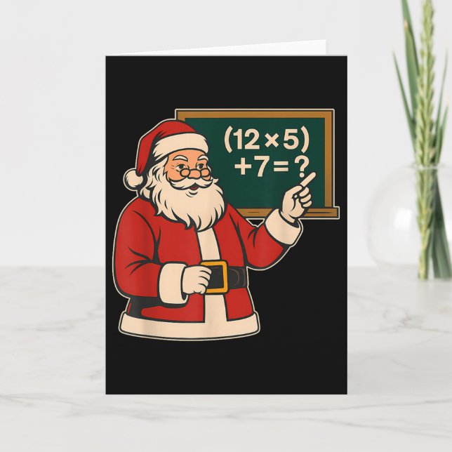 Cartão 67 Professor Natal Papai Noel Seis Sete Meme Brain (Frente)