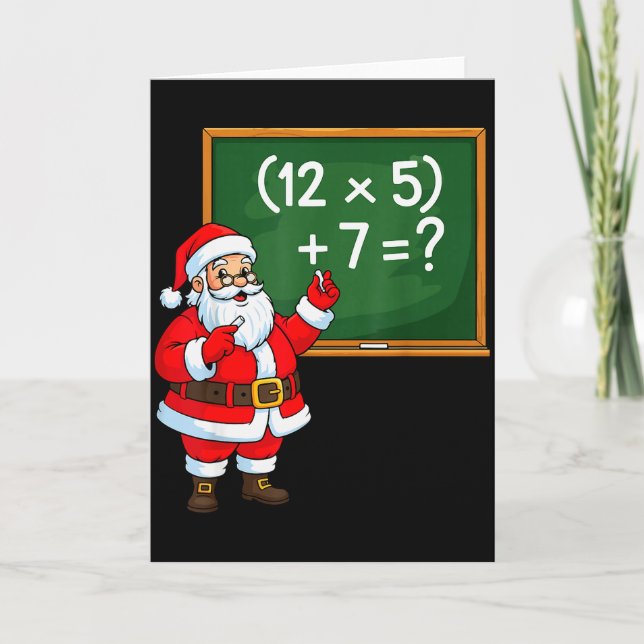 Cartão 67 Professor Natal Papai Noel Seis Sete Meme Brain (Frente)