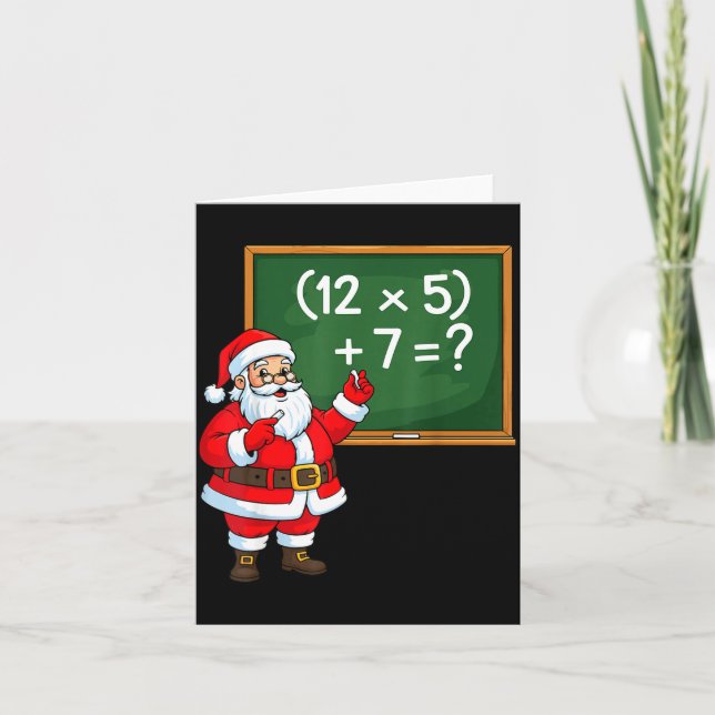 Cartão 67 Professor Papai Noel Natal Seis Sete Meme Brain (Frente)
