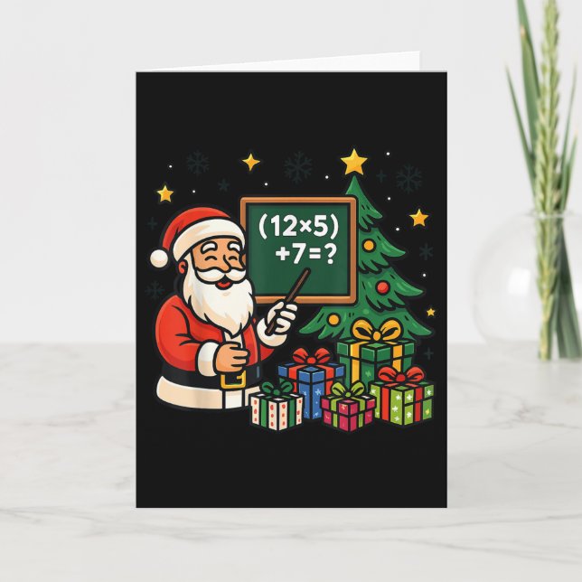 Cartão 67 Professor Papai Noel Natal Seis Sete Meme Brain (Frente)