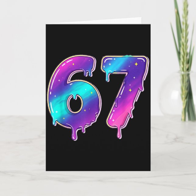 Cartão 67 Shirt, 67 Meme Baseball Lifestyle 101 Apparel Y (Frente)