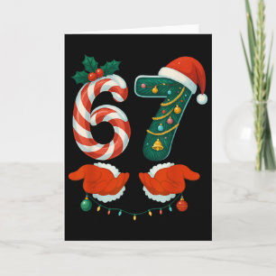 Cartão 67 Six Seven 6 7 Meme Casal Personalizado Natal Ta