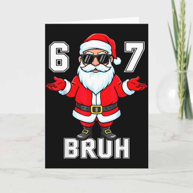 Cartão 67 Six Seven Burh Funny Christmas 6 7 Meme Men Wom (Frente)