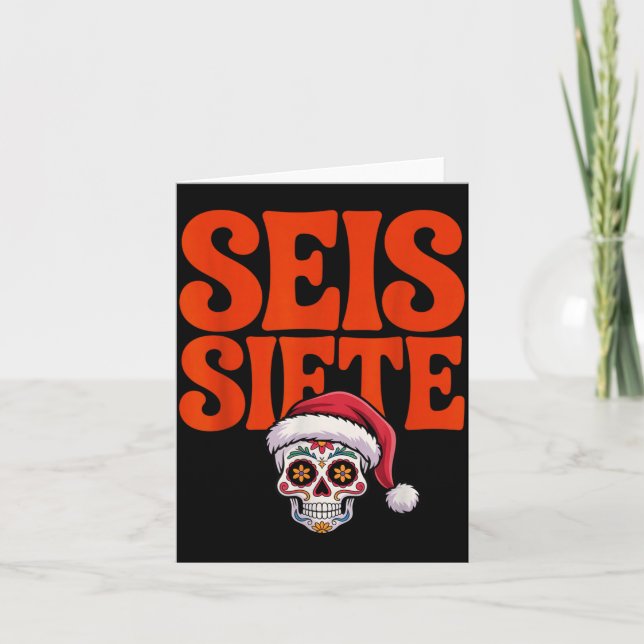 Cartão 67 Six Seven Spanieacher Bilingual Seis Siete Chri (Frente)