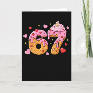 Cartão 67 Sorvete Gotejamento Meme Seis Sete 6 7 Dia dos 