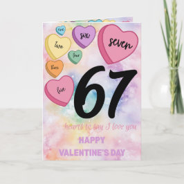Cartão 67 Watercolor Heart Valetine's Day Card