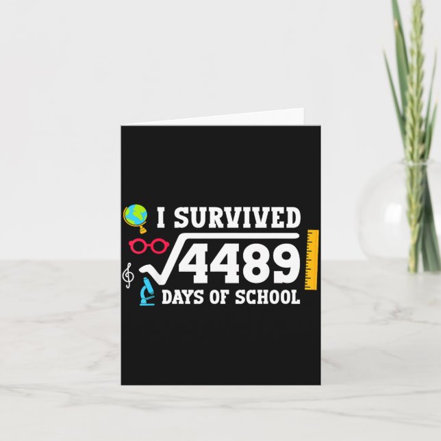 Cartão 67th Day Of School 67 Square Root 4489 Six Seven B (Frente)