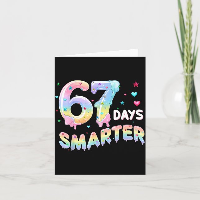 Cartão 67th Day Of School Shirt 67 Days Smarter Teacher B (Frente)