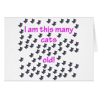 Cartão 69 cabeças do gato velhas