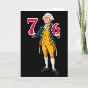 Cartão 6 7 7 6 George Washington Seis Sete