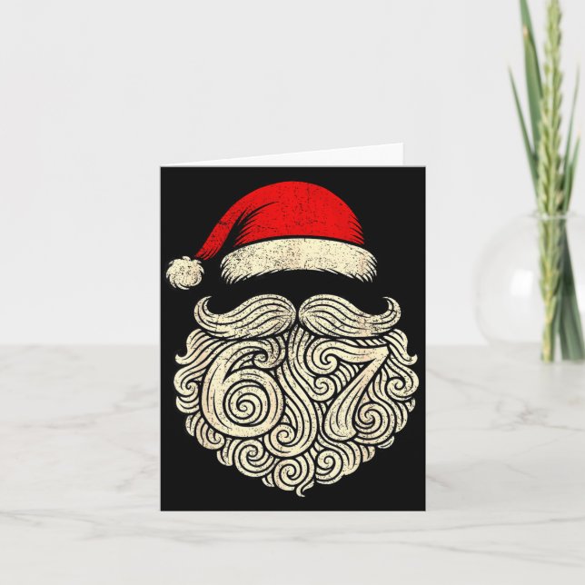 Cartão 6 7 Christmas 67 Santa Six Seven Christmas Boys Te (Frente)