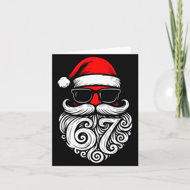 Cartão 6 7 Christmas 67 Santa Six Seven Christmas Boys Te (Frente)