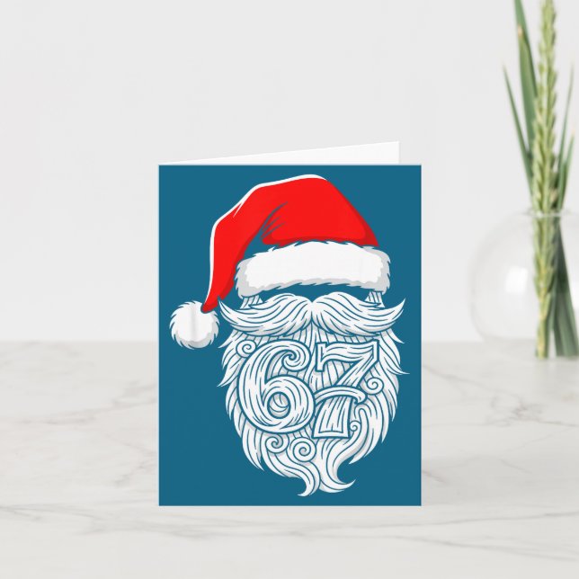 Cartão 6 7 Christmas 67 Santa Six Seven Christmas Boys Te (Frente)