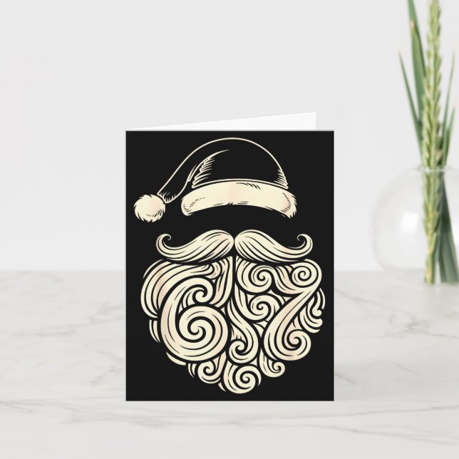 Cartão 6 7 Christmas 67 Santa Six Seven Christmas Boys Te (Frente)