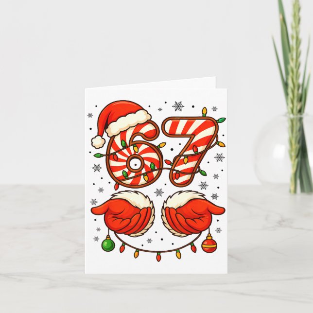 Cartão 6-7 Christmas Squad Funny 67 Six Seven Meme Xmas 6 (Frente)