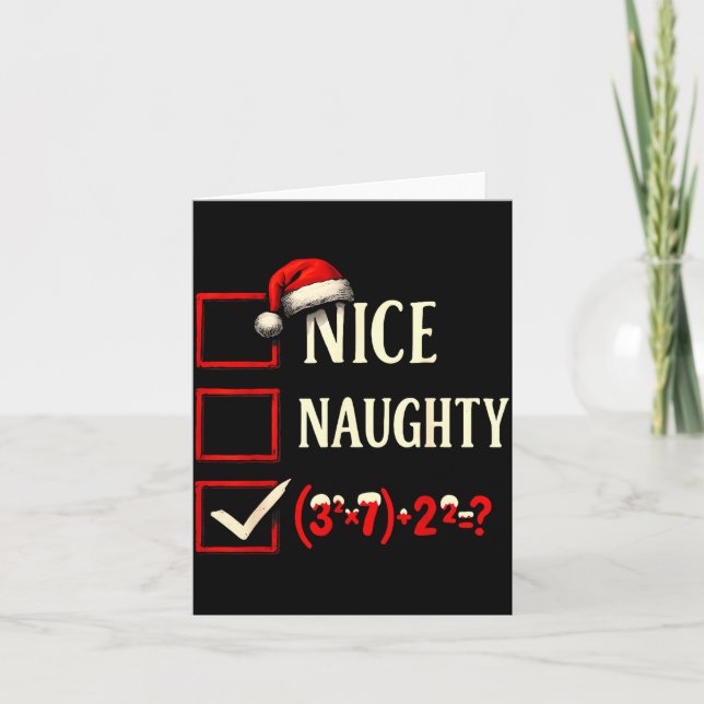 Cartão 6-7 Meme Nice Naughty 67 Christmas Brain Rot Funny (Frente)