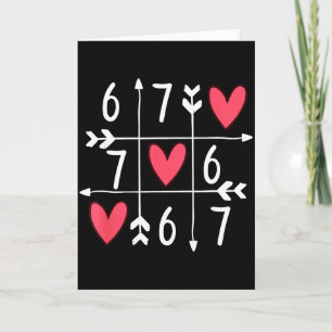 Cartão 6 7 Meme Seis Sete 67 Divertido Xoxo Jogo Dia dos 