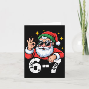 Cartão 6 7 Meme Seis Sete Natal Geração Z Alpha Adolescen