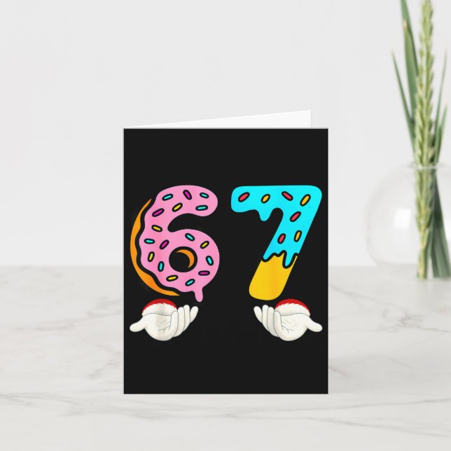 Cartão 6-7 Meme Shirts 67 Christmas Brain Rot Funny Boys  (Frente)