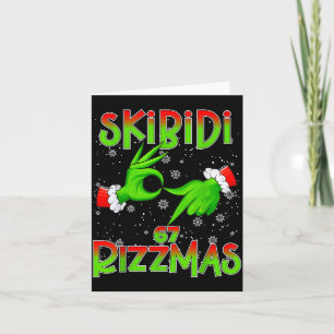Cartão 6 7 Natal Skibidi Rizzmas 67 Meme Geração Alpha Sl